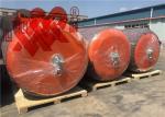 Orange Color Foam Filled Fenders Large Round Boat Fenders High Energy Absorption