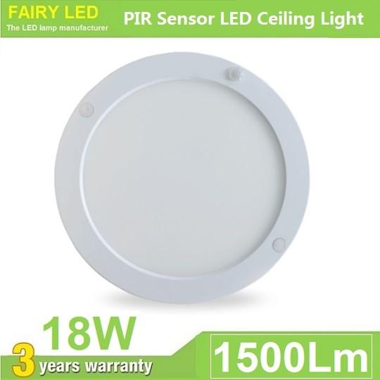 Quality PIR Motion Sensor LED Ceiling Light 18W Surface Mounted for sale