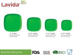 New Fashionable Design Popular School Bamboo Fibre Square Dinner Plate Plant