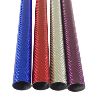 Wholesale Electroplated glass fiber Promotional Original Factory Carbon Fiber Tube With Color Custom from china suppliers