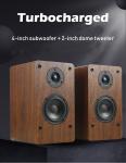 50 Watt Wooden Bookshelf Speakers , Active Bluetooth Speakers For Home
