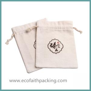 Wholesale Natural Cotton Promotional Bag Drawstring Gift Pouch Small Drawstring Cotton Bag from china suppliers