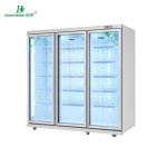 Three Glass Door Commercial Beverage Cooler / Wine Beverage Chiller