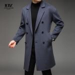 Nonwoven Men's Trench Coat for Slim Fit and Warmth in Cold Weather