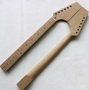 Wholesale Custom Grand Paddle Guitar Headstock Unfinished Roasted Maple ST Guitar Neck Electric Acoustic Guitar Accept Kinds OEM from china suppliers