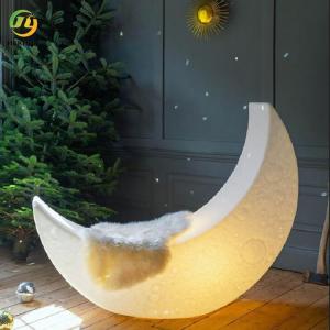 China Moon Floor Lamp Lounge Chair Luminous Lamp For Bedroom Living Room on sale