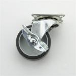 Gray TPR 1.5 Inch Home Caster Wheels Seamless 4 Mounting Hole