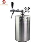 SUS304 Pressurized Mini Keg Adjustable Flow , 5L Pressurized Growler Tap System