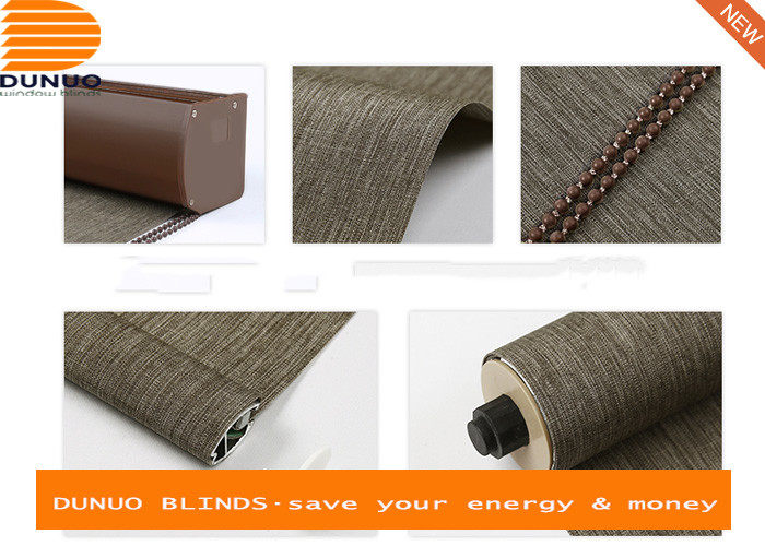 Linen feel room darking blackout roller curtains