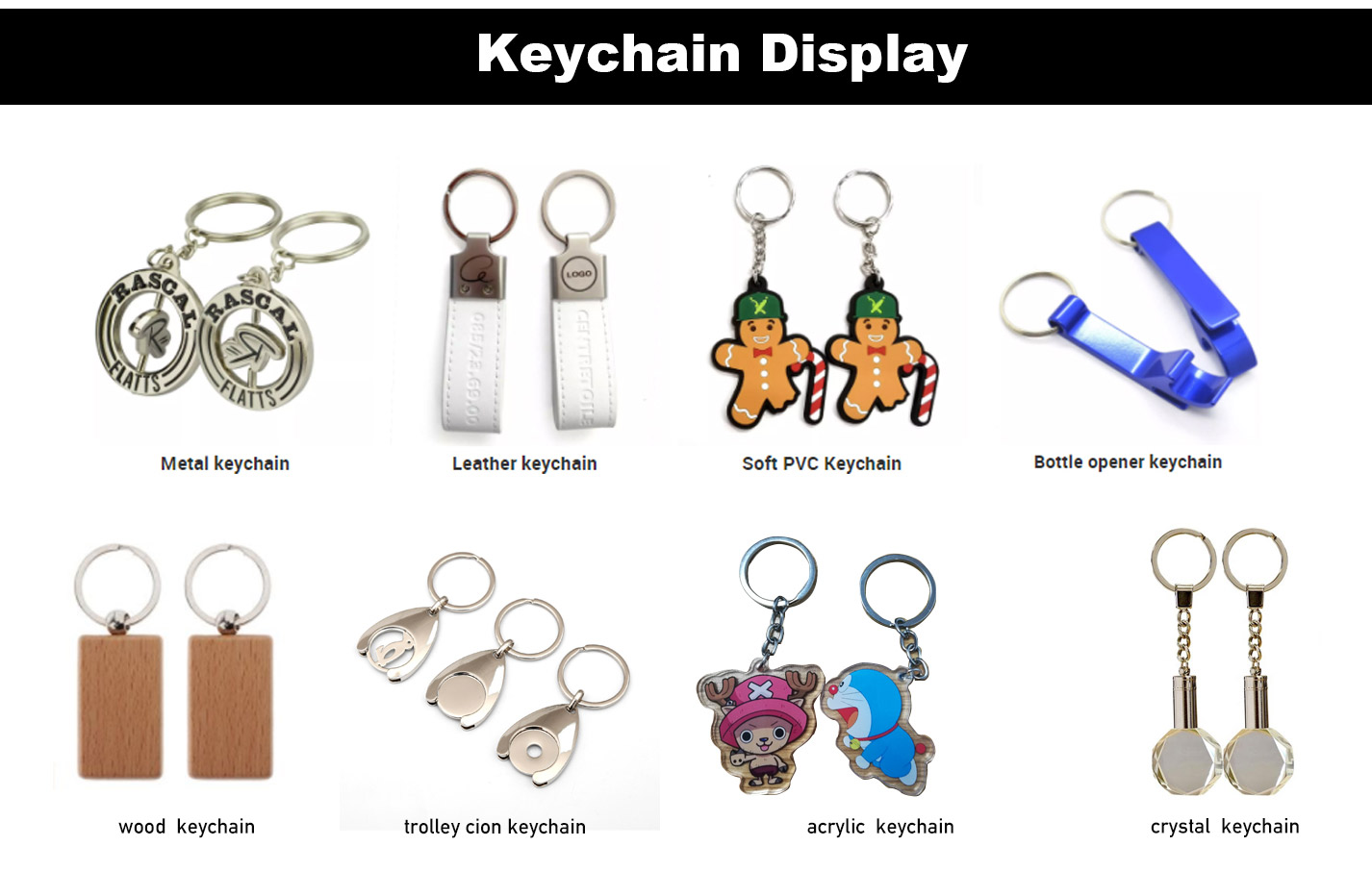 Plastic PVC Key Chain Metal Anime Rubber Silicone Customized Color