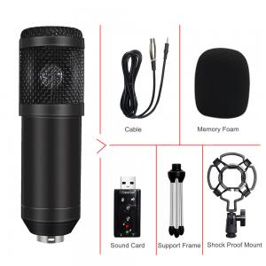 Wholesale 3mA 16 Dba Bm 800 Condenser Microphone With Sound Card from china suppliers