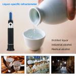 YieryiHand held 0-80% Alcohol Refractometer ATC Spirits Tester Alcoholometer
