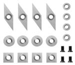 Replacement Tungsten Carbide Cutting Inserts Square Shape 14x14x2-30°