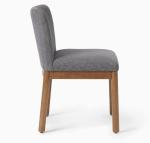 Modern Home Furniture Cafe Fabric Upholstered Sturdy Wood Dining Chair with