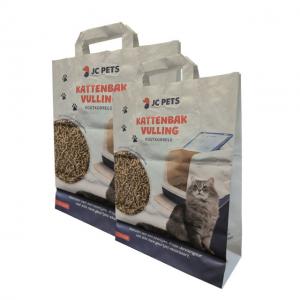 China Open Mouth Kraft Paper Bags For Cat Litter Packaging on sale