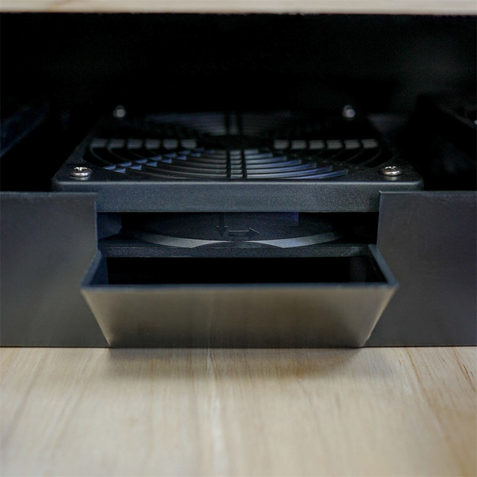 Precise Temperature-Controlled Red Wood Wine Cooler With Locker