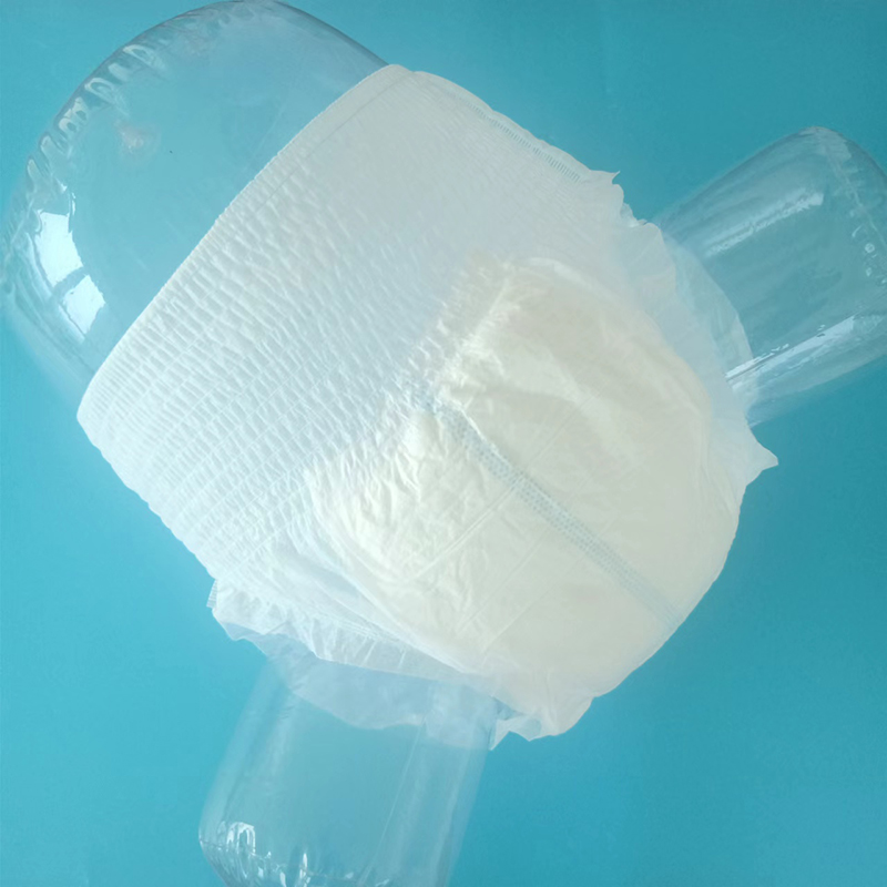 Highly OEM ODM Soft Breathable Cotton Topsheet Pants Diapers with Original Woven Design