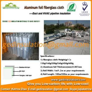 Wholesale Aluminum foil coating fiberglass cloth for heat pipe insulate from china suppliers