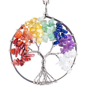 Wholesale Spiritual Meditation Life Tree Chakra Healing Stone Necklace Jewellery from china suppliers