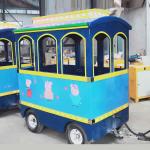 Indoor Fun Train Rides With Peggy Cartoon Decoration ODM Service