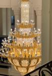 ODM OEM Golden Luxury Large Modern Entry Chandeliers For High End Commercial