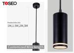 Aluminum Black Cylinder Pendant Lights Deeply Hidden Chandelier Pendant Light 7w