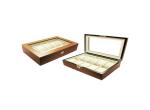 Custom Watch Packing Box White Lined Wooden Case , Watch Collection Box