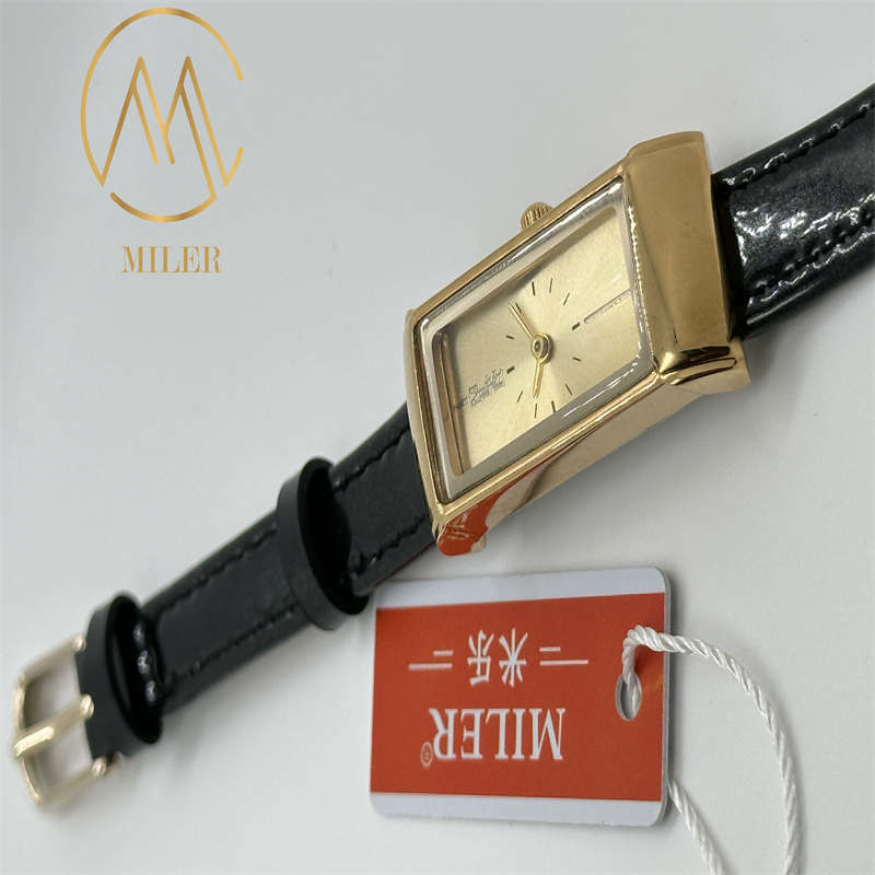 Miler ML111 Factory Leather Band Quartz Wrist Watch with Hook Buckle in Picture Color