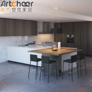 Wholesale White Glass Door Lacquer Surface Treatment Modular Kitchen Cabinets For Project Design from china suppliers