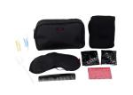 Practical Airline Amenity Kits Oxford Fabric Material Small Travel Kit Black