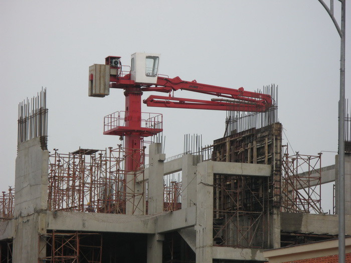 Horizontal Concrete Boom Pump , 11kw Hydraulic Placing Boom