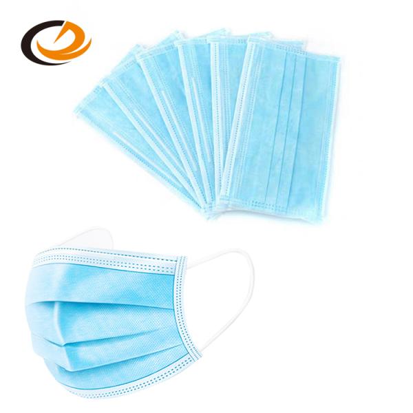 Waterproof Non Woven Face Mask CE ROHS Approved With Adjustable Nosepiece