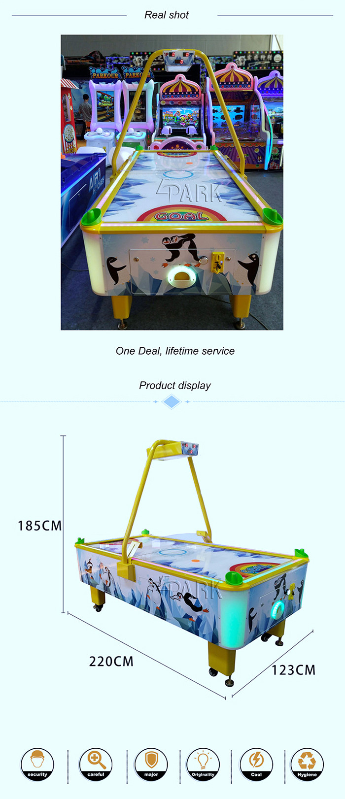Multifunction Indoor Sports Double Coin Operated Mini Ice Air Hockey Table Game for Kids Amusement