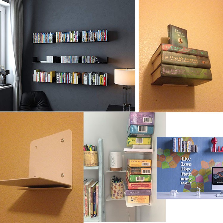 Effortlessly Organize Your Books with Large Rustless Invisible Floating Bookshelf