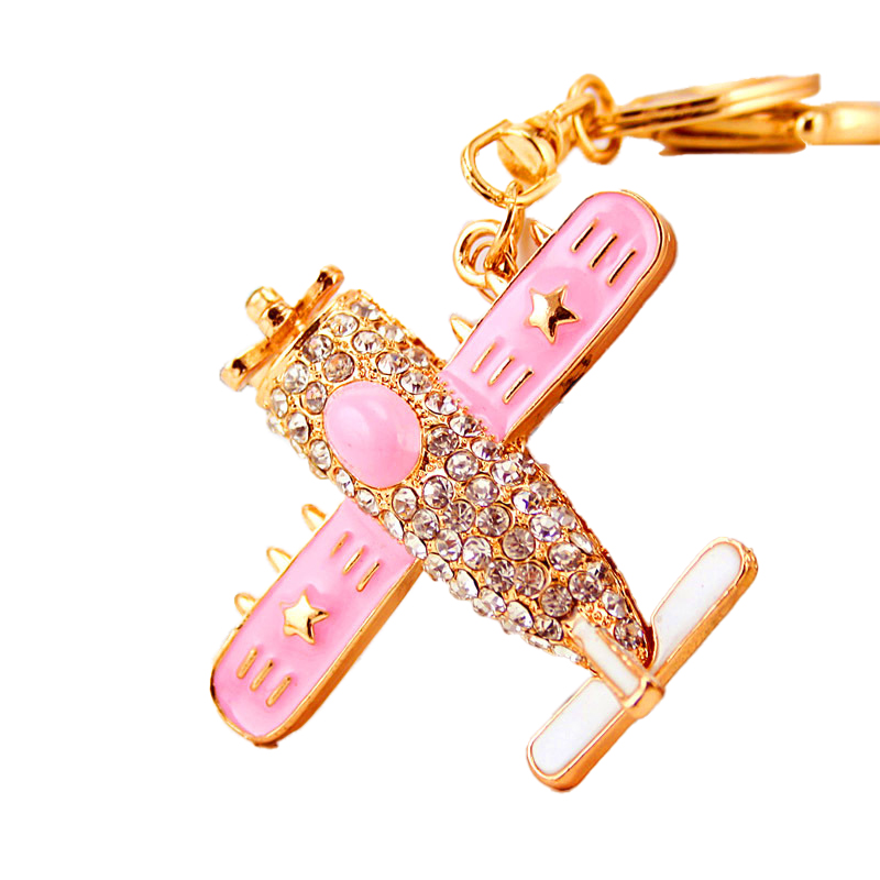 motorcycle Rhinestone Key Chain 6cm x 6cm Luxury Crystal Pendant