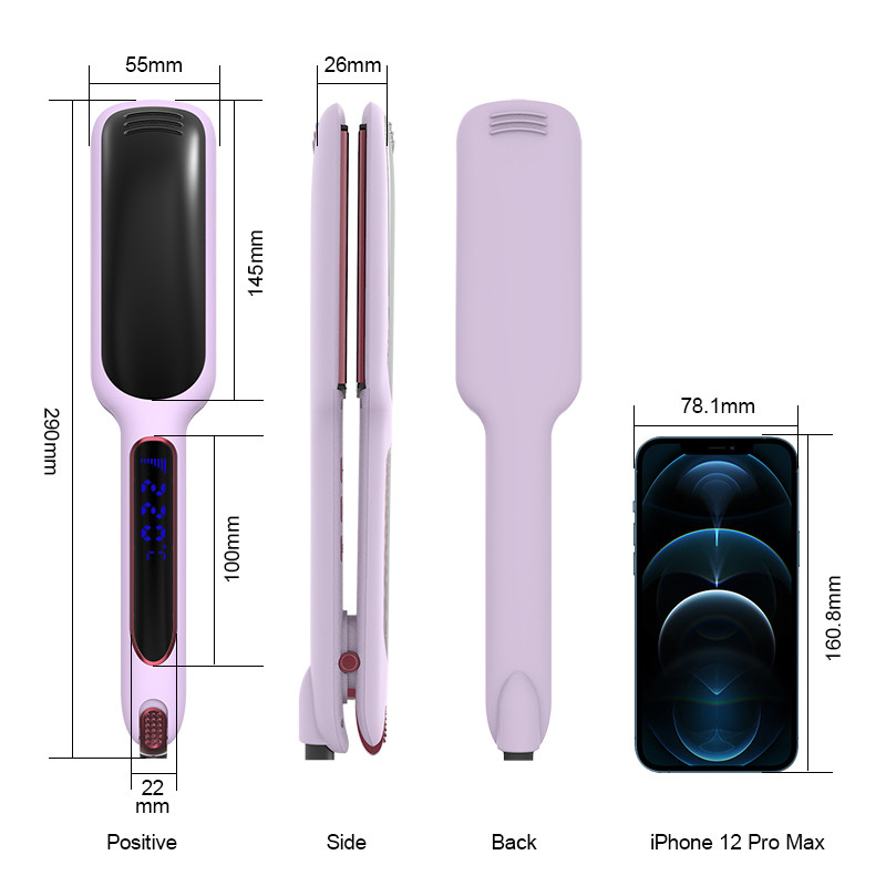 2 Inch Infrared Flat Iron Hair Straightener slim Tourmaline Coating Plate