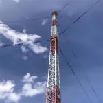 Gsm Outdoor Antenna Tower Telecom Steel Guyed Pole Tower 30m Lattice Triangle