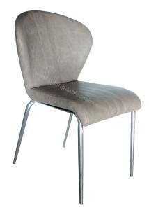 Wholesale Customized PU Dining Chairs Chrome Plated Legs High Density Sponge from china suppliers
