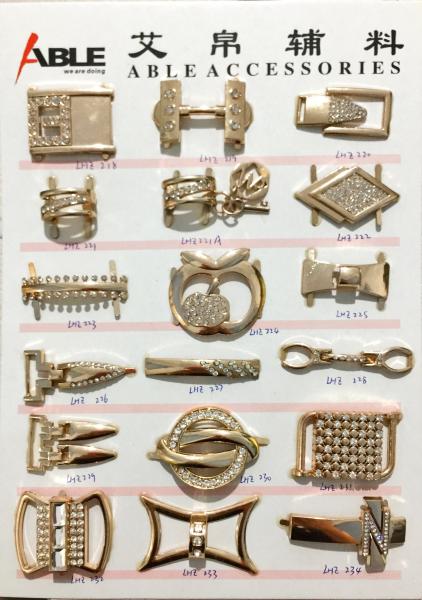 A15 A16 High End Custom Metal Zinc Alloy Buckle Into Shoe / Bag Decorative