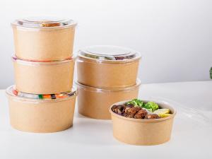 Wholesale 750 Ml Takeaway Disposable Paper Soup Bowls Double PE Coated Flexo Printing from china suppliers