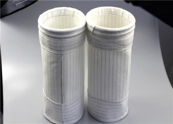 Industrial Felt Dust Collector Bags Excellent Hydrolysis Stability Singed