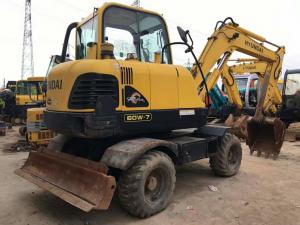 Wholesale Hyundai R60W-7 Used Mini Excavator Machine , Second Hand Wheel Excavators For Sale from china suppliers