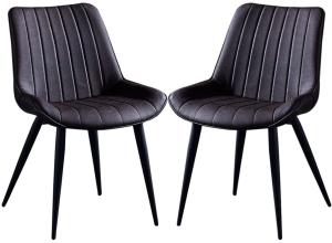 Wholesale Solid back Nordic Dining Chairs PU Leather With Backrest Metal Legs Simplicity from china suppliers