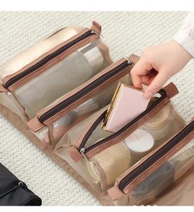 Wholesale Brushes Lipstick Storage Cosmetic Bag Organizer Travel Nylon Mesh Toiletry Bag from china suppliers