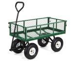 Fire Wood Cart Four-wheel Heavy Duty Folding Steel Mesh Cart with Durable Steel