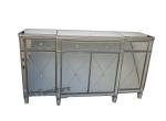 Gold Mirrored Side Board Furniture 178 * 50 * 100cm Size Solid Wood
