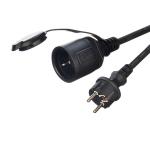 Outdoor Extension Cord Euro 16A/250V Straight 3 Pin Plug Heavy Duty with 2 Pole