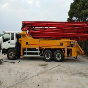 Wholesale Yellow Used Chassis Putzmeister Concrete Pump Truck 37 Meters with 12M³/H Productivity from china suppliers