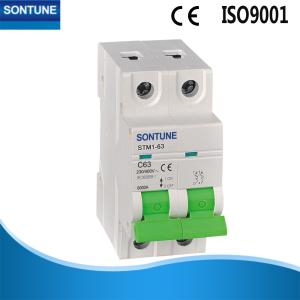 Wholesale Miniature STM1-63 2p MCB Circuit Breaker With Double Wiring 6ka Ce Semko from china suppliers
