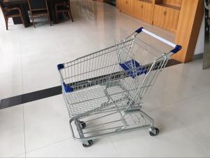 Wholesale 4 Swivel flat castors of Supermarket Shopping Cart Trolley with strong bottom tray from china suppliers